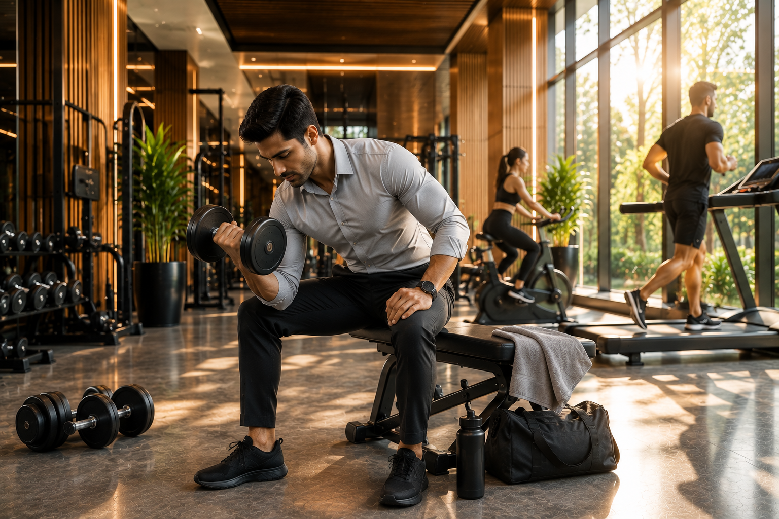 Morning workout before office